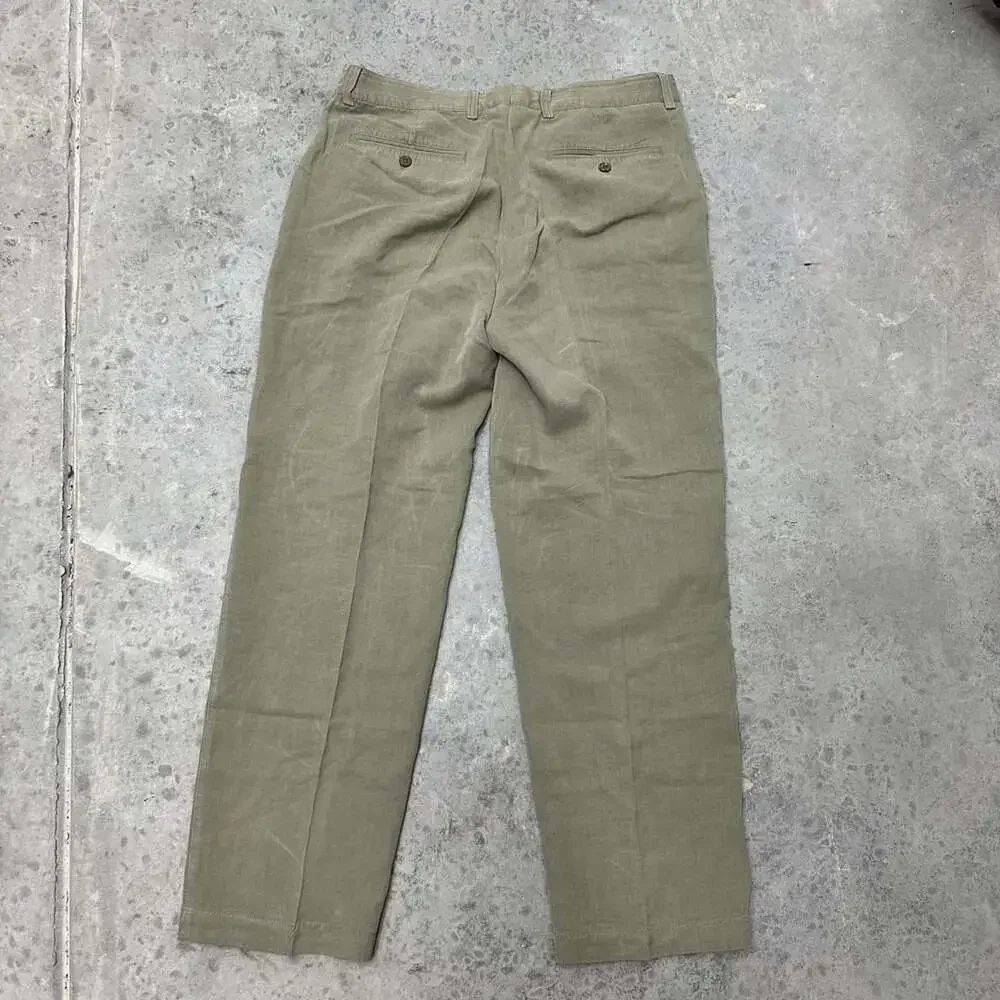Tommy Bahama Silk Linen Flat Front Trousers - 36x30”